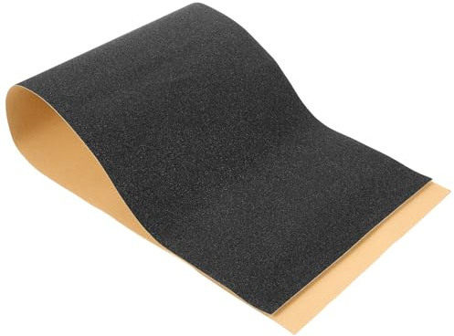 FOYTOKI Nastro Antiscivolo per Skateboard in Carta Abrasiva Os780 Nero, Decorativo e Resistente All'usura, Adesivo e Traspirante per Accessori Tavola Skateboard
