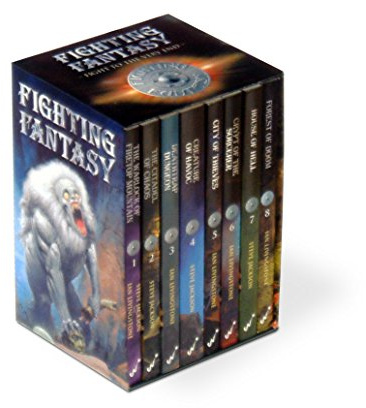 Fighting Fantasy Box Set: Gamebooks 1-8 (Warlock of Firetop Mountain, Citadel of Chaos, Deathtrap Dungeon, Creature of Havoc, City of Thieves, Crypt of the Sorcerer, House of Hell, Forest of Doom)