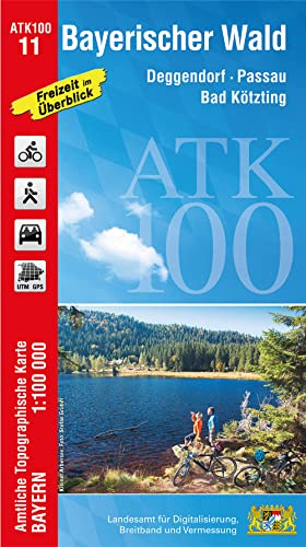 ATK100-11 Bayerischer Wald (Amtliche Topographische Karte 1:100000): Deggendorf, Passau, Bad Kötzting, Viechtach, Neumarkt b.Hl.Blut, Lamer Winkel, ... Topographische Karte 1:100000 Bayern)