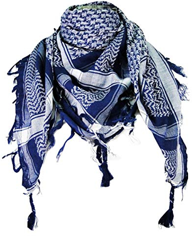 Tapp Collections Premium Shemagh Head Neck Scarf - Blue/White