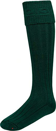 I LUV LTD Uomini Verde bottiglia Calzini Kilt a Maglia Lunghezza Intera Large 11 to 13