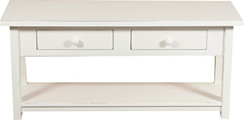 Biscottini Meuble tv blanc et bois 110 x 50 x 40 cm Made in Italy | Meuble tv bois massif de tilleul | Table tv en bois artisanal | Meuble salon