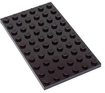 LEGO Parts and Pieces: Black 6x10 (1.8x3.0) Plate x10