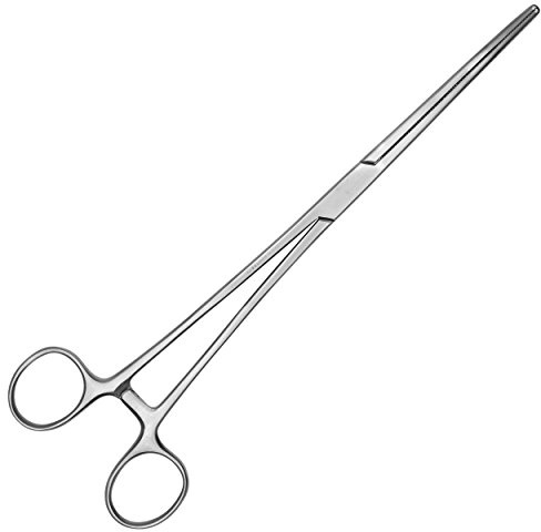 May Futterzange gebogen 25 cm Edelstahl für Terrarium | Extra langes 25 cm Werkzeug aus rostfreiem Material für das Terrarium