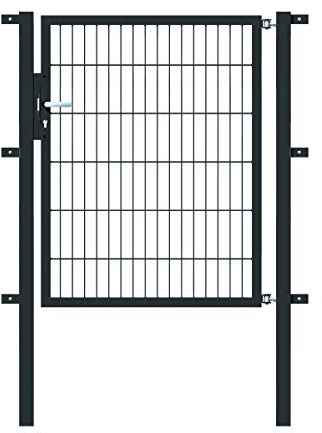 Alberts 647094 Einzeltor Flexo mit Zubehör | verschiedene Breiten und Höhen | anthrazit | Breite 100 cm | Höhe 120 cm