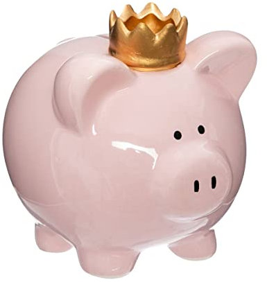 Atmosphera - Tirelire Enfant Cochon - céramique - H14-8 cm - Rose