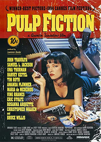 Pulp Fiction Classic Vintage 80's Movie Poster Art Glossy Poster (A4 210-297 mm)