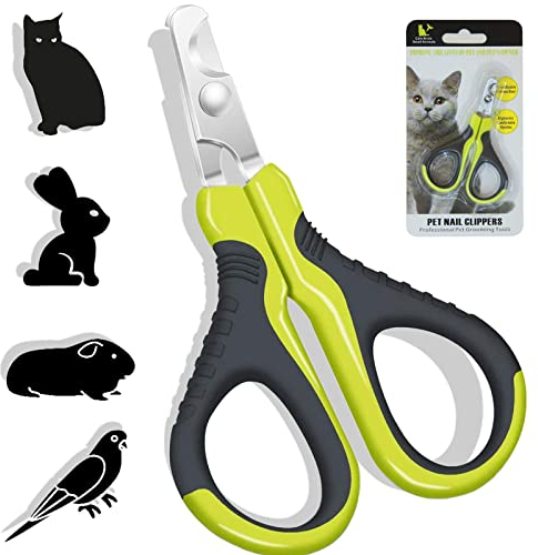 Alinana Krallenschere Kaninchen, Krallenschere Katzen mit Einzigartiger 25 Grad Schneidekopf, Fachmann Hundekrallen Schneider Für für kleine Hunde Welpen Katzen Hasen, Gebogene Klinge