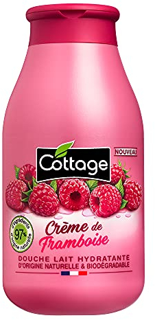 Cottage Doccia Latte Idratante - Crema di Lampone - 97% Ingredienti Di Origine Naturale - Made in France 250 ml