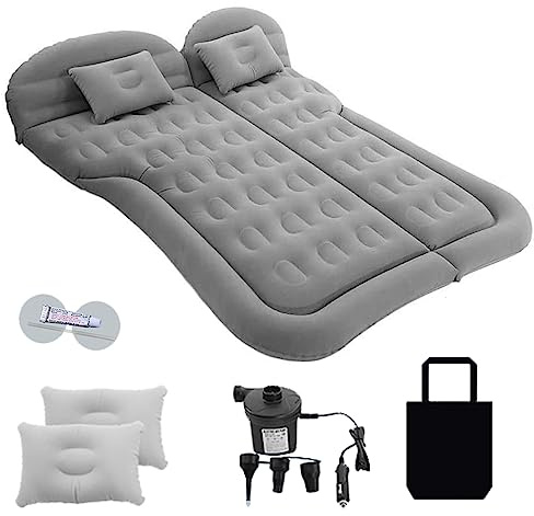 LUCKY KVW SUV Air Mattress, Car Bed, Camping Cushion, Pillow, Upgraded Thickened, Universal CarMattress, Camping Portable Sleeping Pad, Gray
