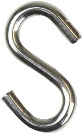 Apona S-Haken 25mm, 3mm ø symmetrisch vernickelt (120 Stück)