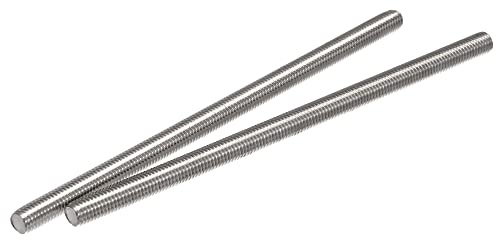 sourcing map 2 Stück Voll Gewindestange M10 x 200mm 304 Edelstahl Rechtsgewinde