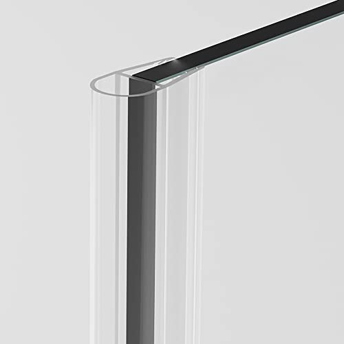 Duschdichtung für Glastüren 190cm I Duschtürdichtung 6mm 7mm 8mm Glas senkrecht I Balgprofil Duschwand gerade I Duschkabinen Dichtungen I Abdichtung Dusche Balg 8mm