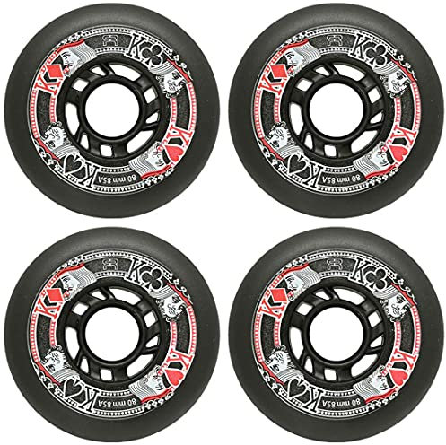 FR Skates Street Kings 4er Pack Rollenset Black, 76mm/85a