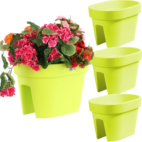 botle balkonglåda, blomlåda, hänglåda, balkonglåda, räcke, kruka, 39,5 cm | 12,3 l, lime, balkong, blomlåda, oval