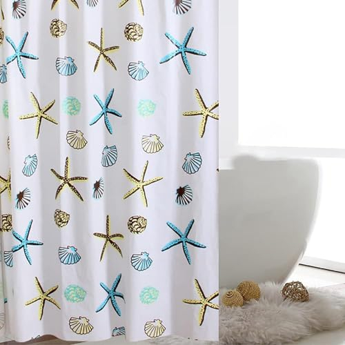 Vllcsla Duschvorhang Antischimmel Badezimmer 240 cm Lang, 200x240 cm Wasserdicht Duschvorhang Waschbar, Badezimmer Vorhang Badewanne Antibakteriell, PEVA Shower Curtain Blau