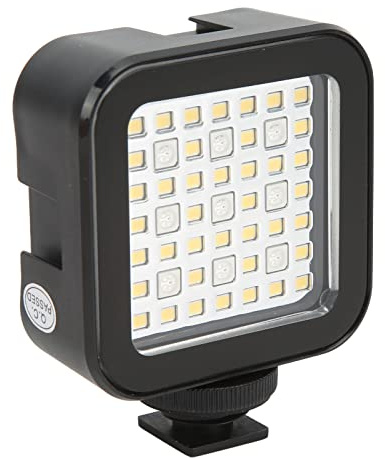 LED Videoleuchte, 30 M IPX8 Wasserdichtes RGB Tauchlicht 49 LED Hochleistungs Dimmbares Unterwasser Video Fülllicht mit 3 Kaltschuhhalterungen für Vlog Fotografie