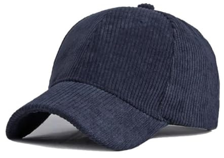 GIVBRO Gorra de béisbol de pana, gorra cálida de invierno, clásica, vintage, unisex, gorra deportiva ajustable para hombres y mujeres al aire libre, azul marino, One Size