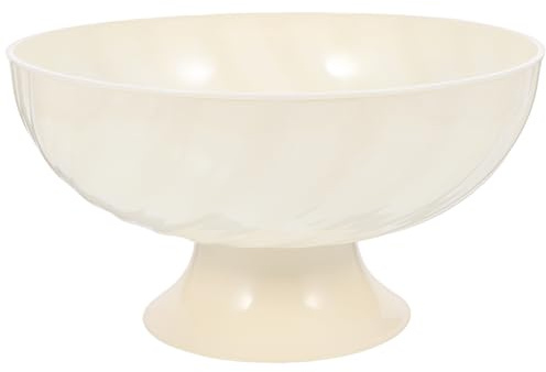 Zerodeko Elegant Footed Fruit Bowl with Draining Design Vintage Style Serving Tray for Home Kitchen Restaurant Capacity Appetizer Dessert Holder