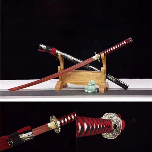 Bokken handgjord träsvärd med skida, träblad, japanskt samurai katana svärd, barn samurai-svärd, ninja svärd för barn, svärd för barn, svärd för barn trä - leksakssvärd, svärd för barn