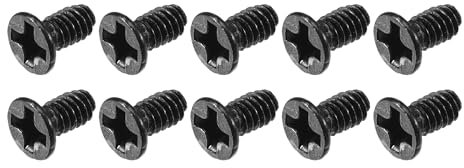 METALLIXITY Phillips Flat Head Screws (M2 x 4mm) 150Pcs, Carbon Steel Machine Screws - for Glasses Watch and Other Small Electronics, Black
