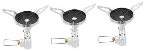 BESPORTBLE 3piezas Estufa De Camping Desmontable De Metal Resistente Hornillo Portátil para Barbacoa y Picnic Al Aire para Actividades De Camping y Calentamiento Exteriores