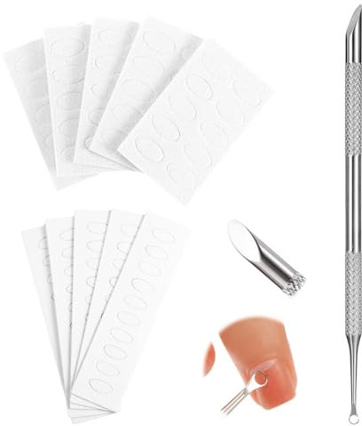 Tyqour 1pc Nagelhautschieber Doppelkopf Edelstahl mit 100pc Schleifpapier,Doppelkopf Cuticle Pusher Sandpaper Nagelschieber Maniküre Profi Nagelhautschneider Werkzeug für Maniküre und Pediküre,Silber