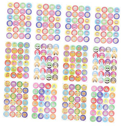WHAMVOX 100blätter Mädchen Belohnungsaufkleber Ermutigende Selbstklebende Sticker Für Schüler Für Motivation Und Positive Bestärkung Schule Designs à Sticker