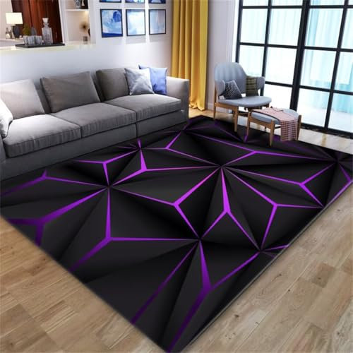 RUGMRZ Dekoration Schlafzimmer Balkonteppich Outdoor Schwarzer Teppich Für Den Innenbereich, Schlafzimmer, Rechteckiger Teppich, Tepiche 100X200Cm 3Ft 3.4''X6Ft 6.7''