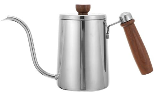 PRETYZOOM Cafetière En Acier Inoxydable Moulin à Café Cafetière Inox Percolateurs Pot Fabricant Broyeur Thermique Bouilloire à Café Tasse Expresso Bouilloire Électrique Grille- Silver