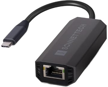 Sonnet Solo5G USB-C till 5 Gigabit Ethernet-adapter: RJ45 stöder 5 Gbps, 2,5 Gbps, 1 Gbps och 100 Mbit/s, plug and play. Kompatibel med USB-C eller Thunderbolt, Mac, Windows och Linux-port