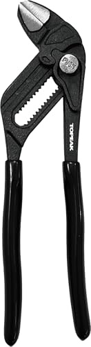 Topeak Einstellbarer Zangenschlüssel CrMo Stahl/PVC, Schwarz, Ratschenfunktion, Fahrrad Werkzeug, kompakt & präzise, 18,7x5,2x1,9 cm, 15400204