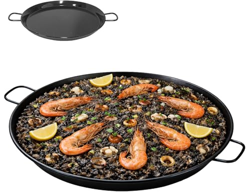 TWO TIGERS | Paellera Esmaltada Antioxidante | Diámetro 60cm | Raciones Hasta 18 Comensales de Paellas Tapas Arroces | Para Hostelería Bar Restaurante Hotel