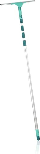 Leifheit Set Window Slider XL Telescope, 415 cm und Wischbezug, beweglicher Abzieher, Scheibenabzieher mit Teleskopstiel, idealer Fensterreiniger