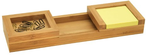 Wedo 0611607 Stifteschalen Set 3-teilig aus Bambus, braun
