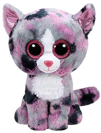 Carletto Ty 37172 - Lindi mit Glitzeraugen, Glubschi's, Beanie Boo's Katze, 15 cm, pink