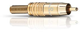 Oehlbach CJG 51 GO Cinch-Stecker für Kabelquerschnitt bis 5,5 mm Gold