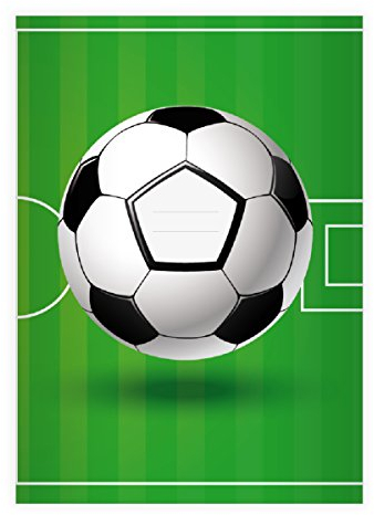 Kartenkaufrausch 8 Coole Fußballer DIN A4 Schulhefte, Rechenhefte mit Fußball Feld und Ball Lineatur 22 (Kariertes Heft)