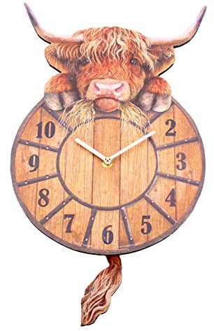 Nemesis Now Highland Tickin' Uhr, 25 cm, MDF, Rot