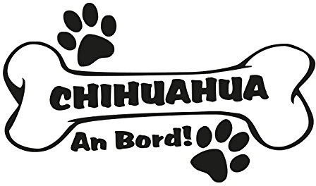 Plott Aufkleber Hundeknochen Chihuahua An Bord Pfote Hund Dog Bone