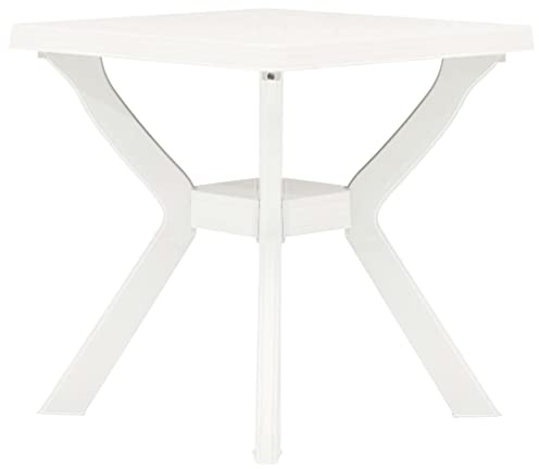 vidaXL Bistrotisch Weiß 70x70x72 cm Kunststoff