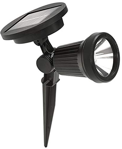 Dehner Solarspot Viseu, ca. 26.5 x 11 x 11 cm, Metall/Kunststoff, schwarz | Lichtfarbe kaltweiß, Eisen / Kunststoff / Aluminium