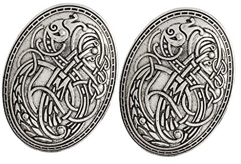 Harilla 2PACK Mittelalterliche Wikinger Brosche Pin Heidnischen Amulett Wicca Schmuck