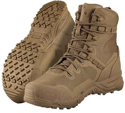 Altama Unisex Raptor 8'' Lightweight Slip-Resistant Steel Safety Toe Boots with Rapid-Lacing System | Tactical Work Shoes, 10, Wide
