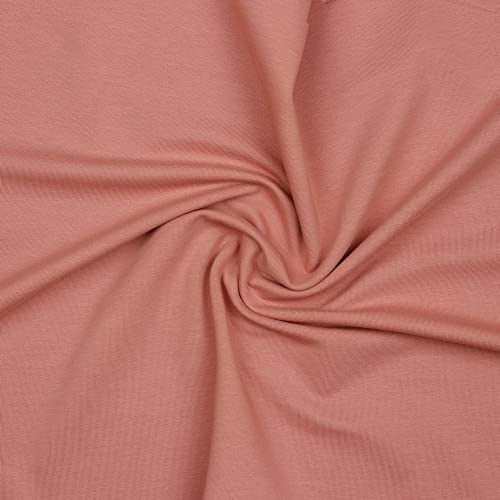 French Terry Uni Meterware Tex + GOTS zertifiziert über 50 Farben zur Auswahl Sweat (010 I Mauve, 50 x 150cm)