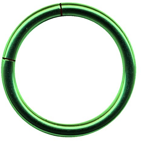 Anello segmentato in titanio G23, segmento in acciaio inox 316L, naso, setto orecchio, labbro, sopracciglio, intimo, petto, trago, piercing, 1.6mm x 10mm, Acciaio chirurgico 316L, acciaio