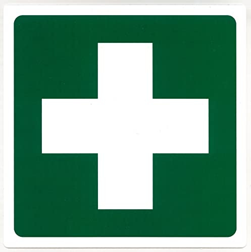 TIESSE - Cartello CROCE PRONTO SOCCORSO INFERMERIA FIRST AID - Cartello in Forex (PVC espanso) non adesivo - Dimensione: 240x240 mm - MADE IN ITALY