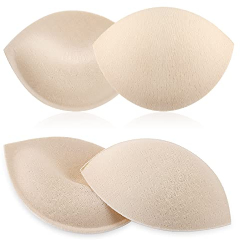 WLLHYF Lot De 2 Paires De Coussin De Soutien Gorge Coussinets Inserts De Rembourrage De Soutien Gorge Triangle Amovibles Coussinets De Soutien Gorge Amovibles A B C D Couleur Chair Taille Unique