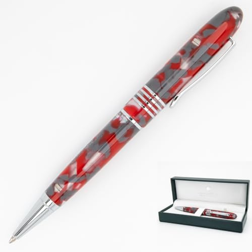 Monteverde USA Mountains of the World Ruby Mountain Ballpoint Pen, Ergonomic Design, Polished Chrome Trim, Durable Acrylic Resin, Luxury Writing Instrument