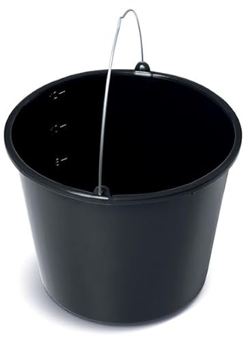 Secchio per malta da 20 l, secchio per acqua e cemento, con scala da muratore, 1 pezzo